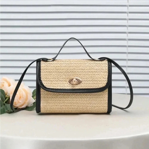 ⚠️Clearance Woven Mini Crossbody Bag Apricot - Picture 3 of 5